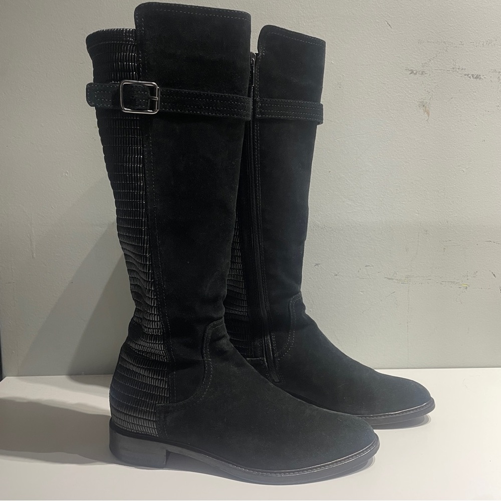 Aquatalia Black Over the Knee Boots